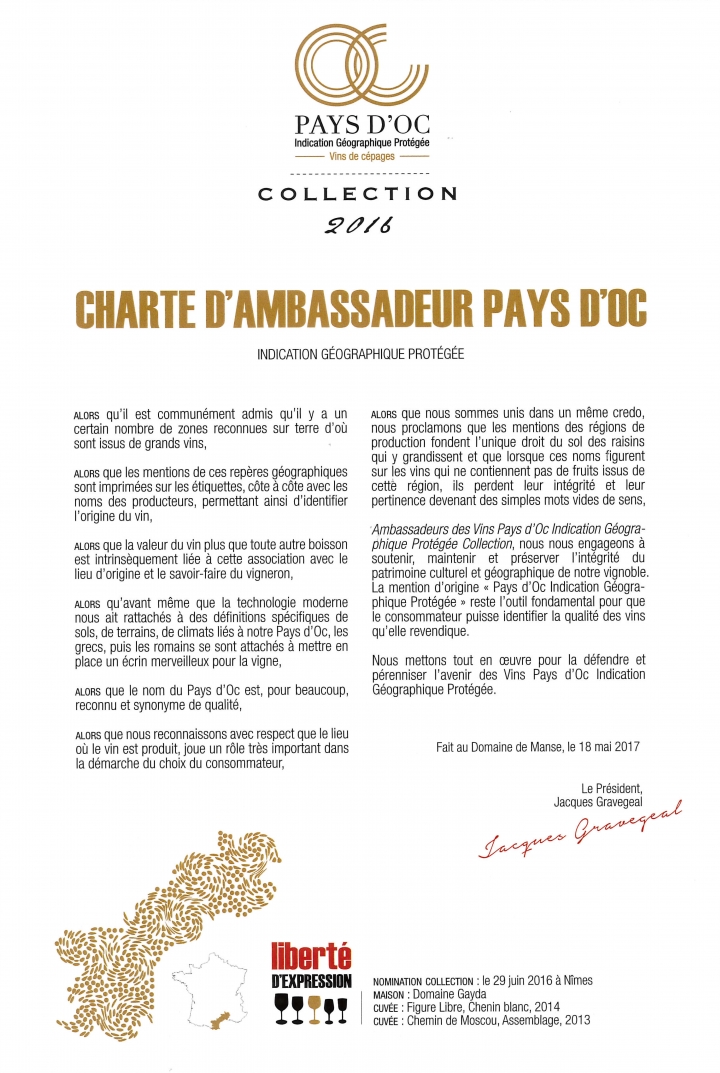 Pays d'Oc IGP Collection 2016