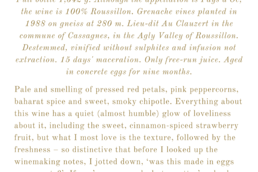 Domaine Gayda Altre Cami Grenache Noir 2020 &#8211; Jancis Robinson &#8211; 16.5/20